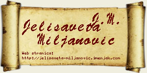 Jelisaveta Miljanović vizit kartica